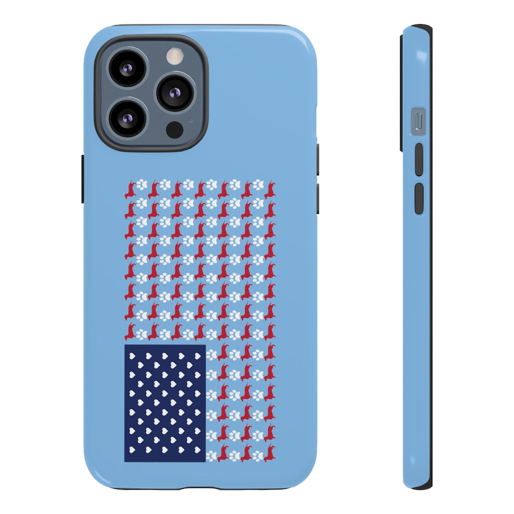 Dachshund American Flag Tough Phone Cases