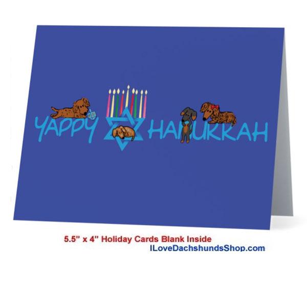 Dachshund Yappy Hanukkah Card