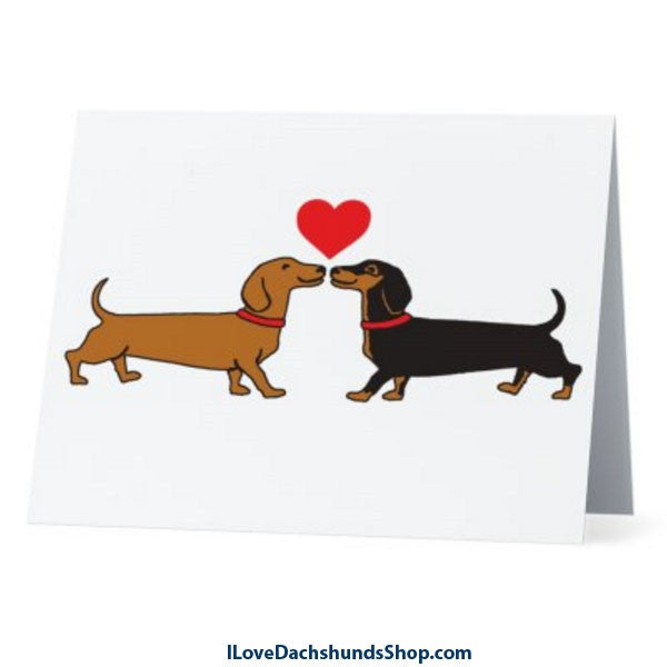 Dachshund Long on Love Note Card with Envelope