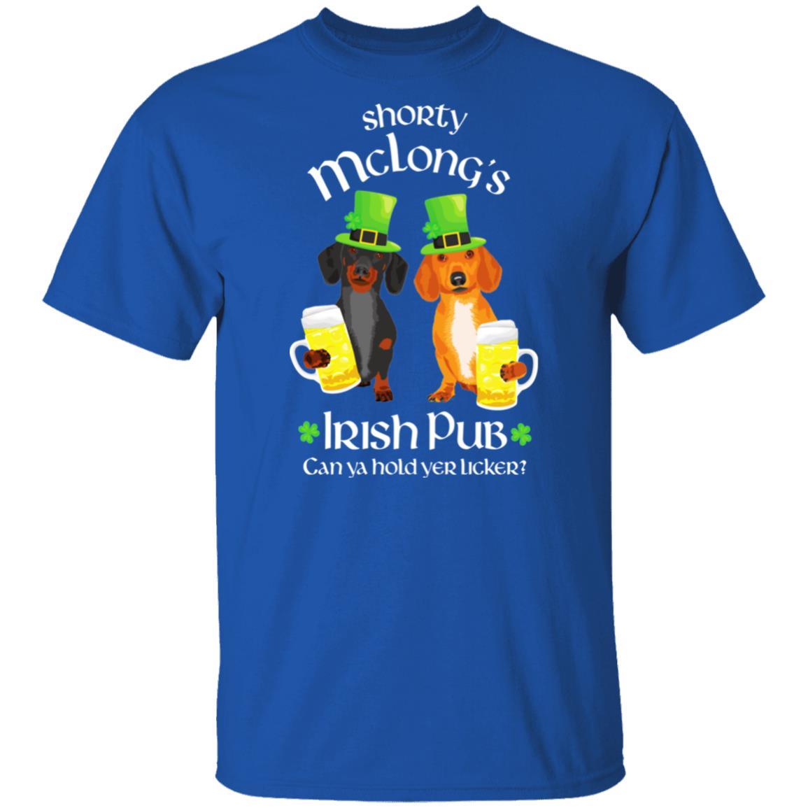 Dachshund Shorty McLong's Irish Pub T-Shirts + Long Sleeves