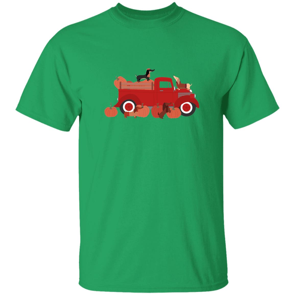 Dachshund Fall Truck Ride T-shirts