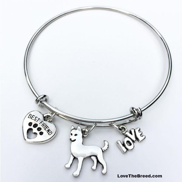 Husky Best Friend Love Charm Bracelet