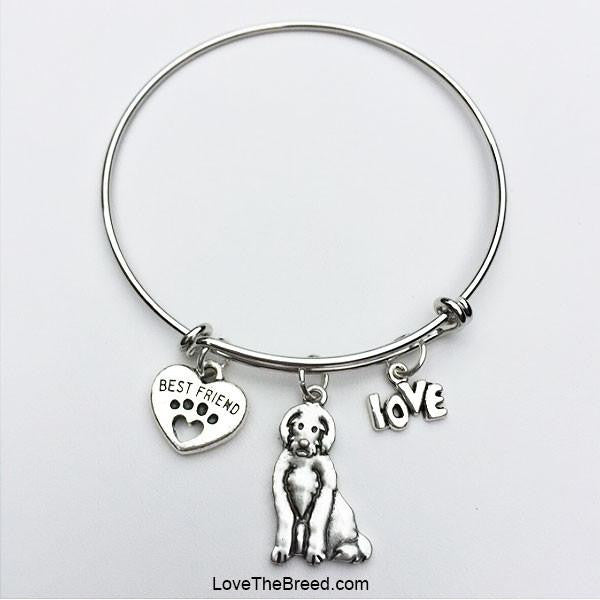 Labradoodle Best Friend Love Charm Bracelet