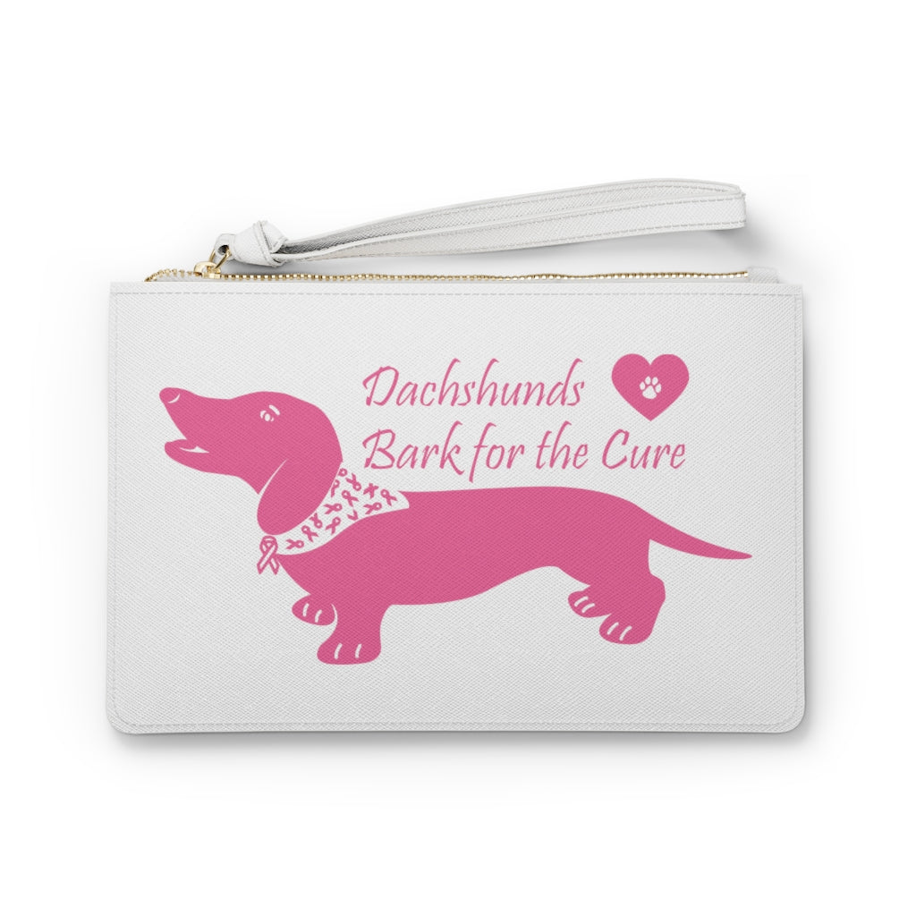 Dachshund Bark for the Cure Clutch Bag