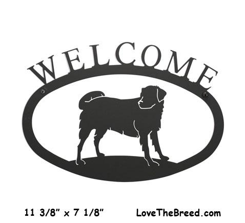 Dog Wrought Iron Welcome Sign