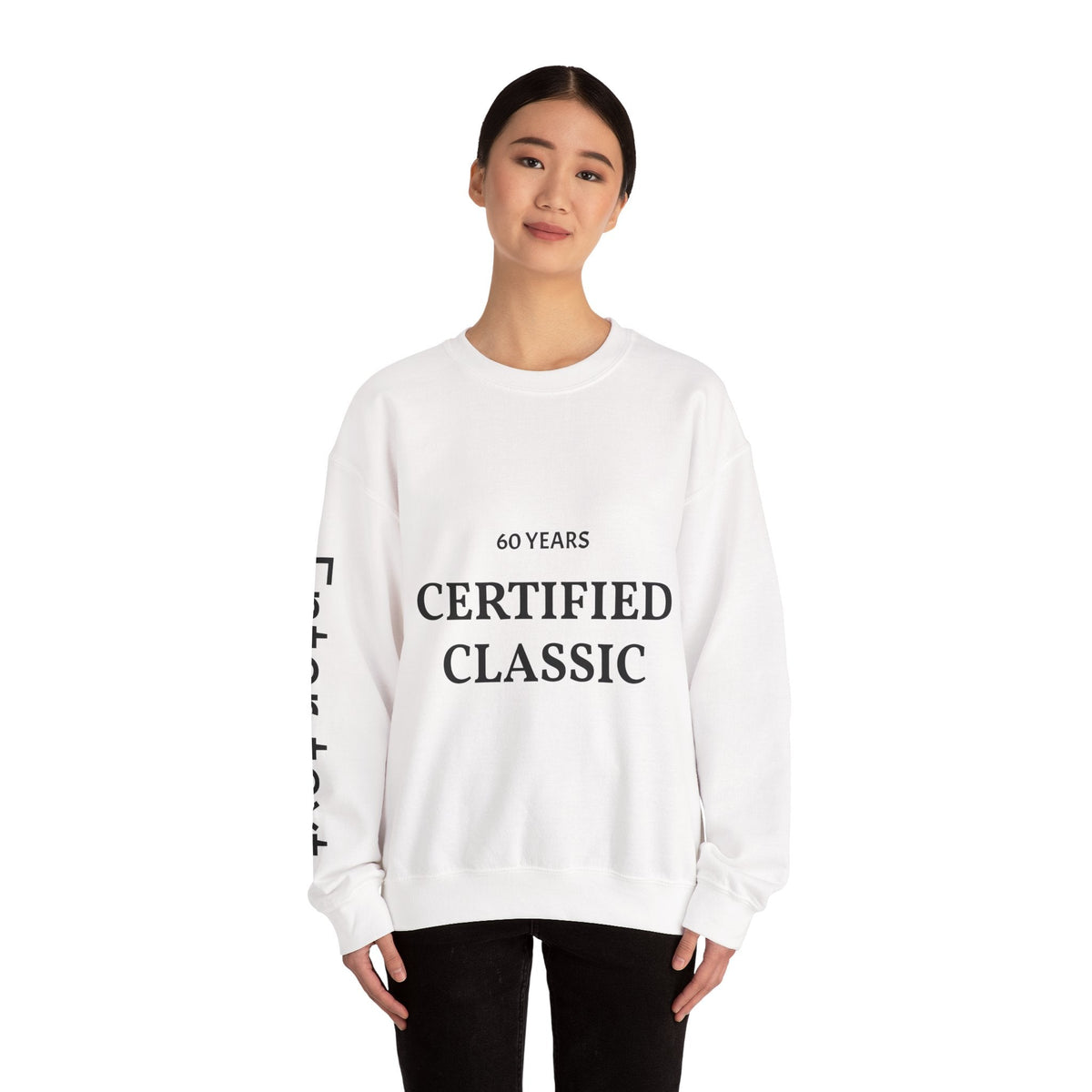 Printify Sweatshirt Certified Classic 60 Years Crewneck Sweatshirt