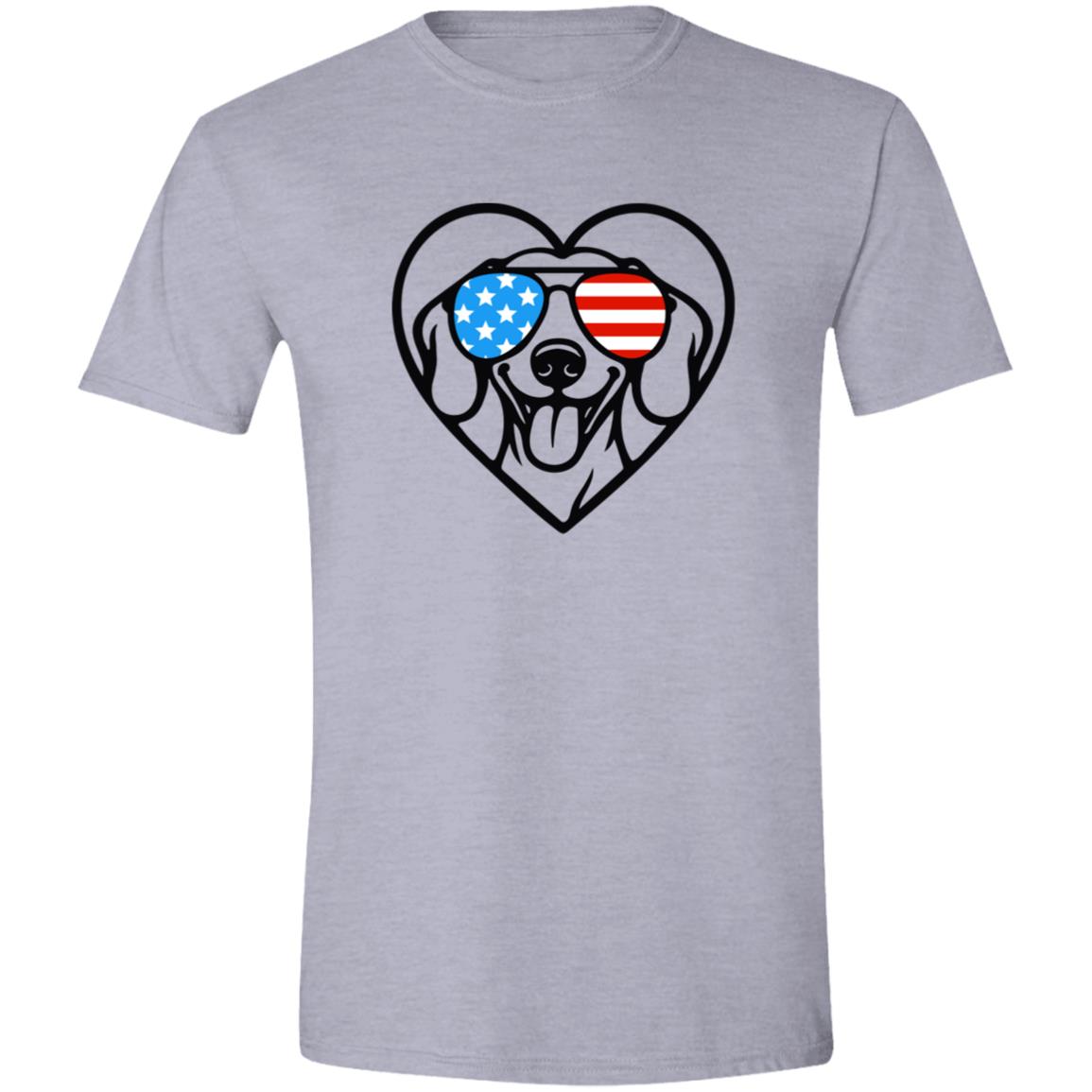 CustomCat T-Shirts Sport Grey / S Dachshund Patriotic Sunglasses T-Shirt