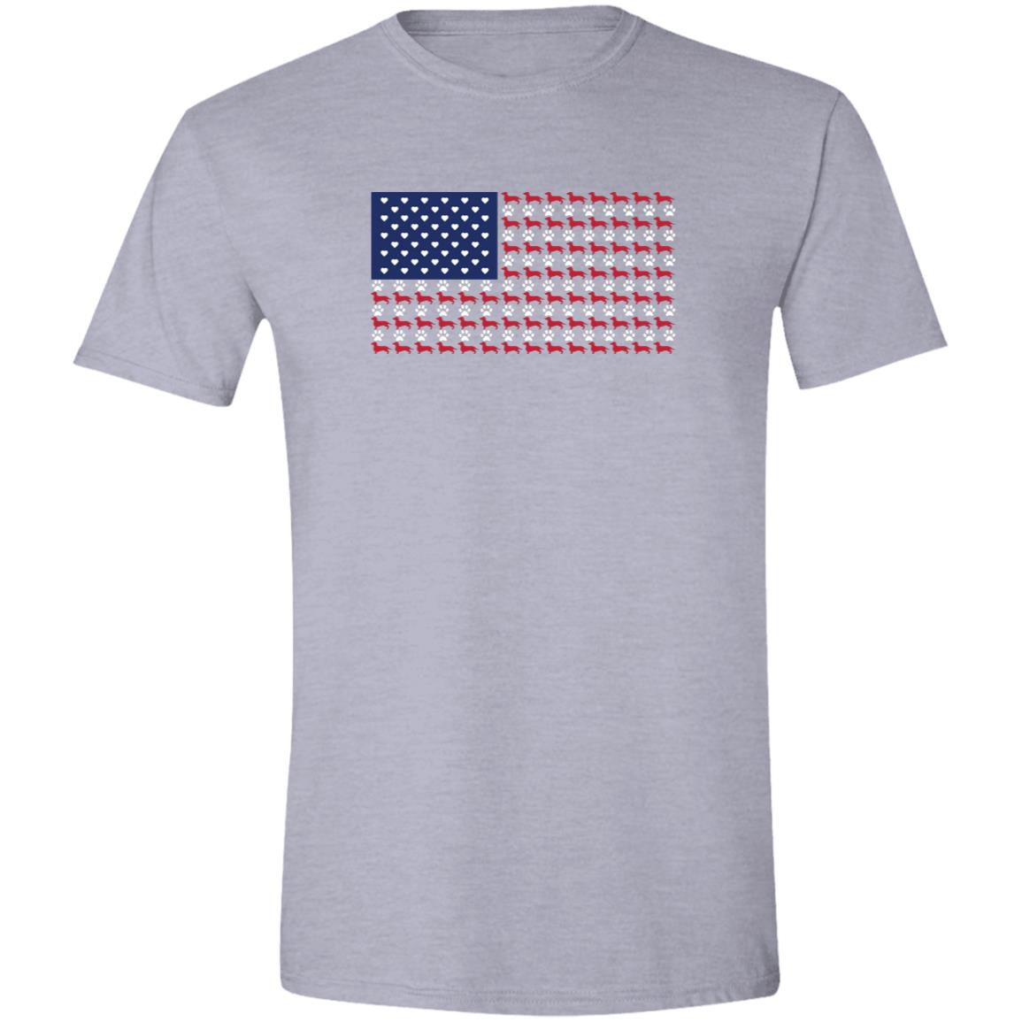 CustomCat T-Shirts Sport Grey / X-Small Dachshund American Flag T-Shirt