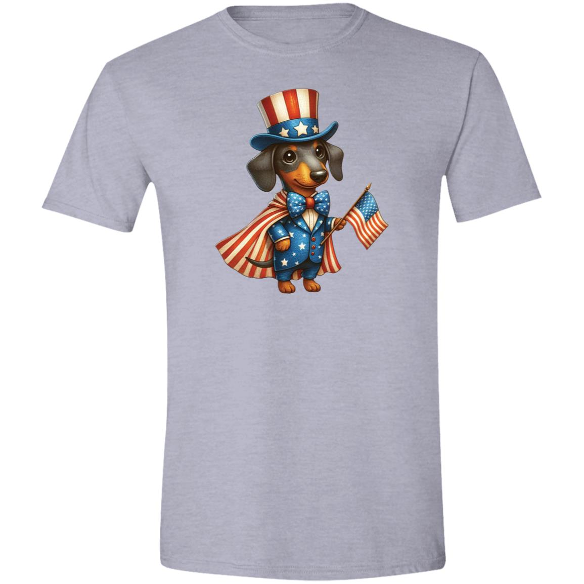 CustomCat T-Shirts Sport Grey / X-Small Dachshund Black/Tan Stars & Stripes T-Shirts