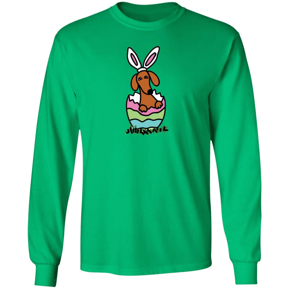 Dachshund Easter Egg Hatch Long Sleeve Shirts