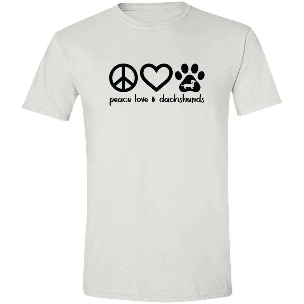 CustomCat T-Shirts White / S Peace, Love & Dachshunds T-Shirt