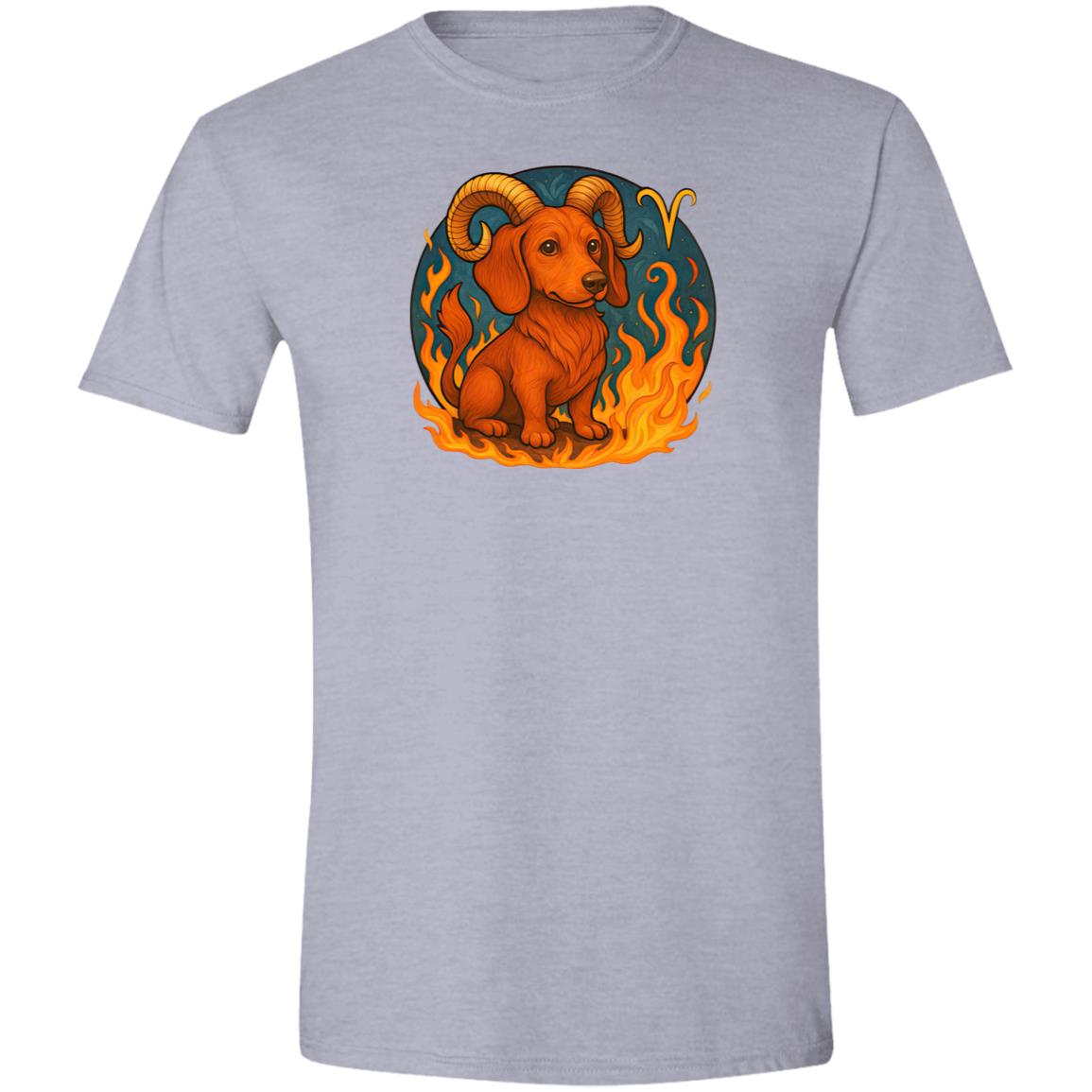 CustomCat T-Shirts Sport Grey / S Aries Dachshund Zodiac T-Shirt