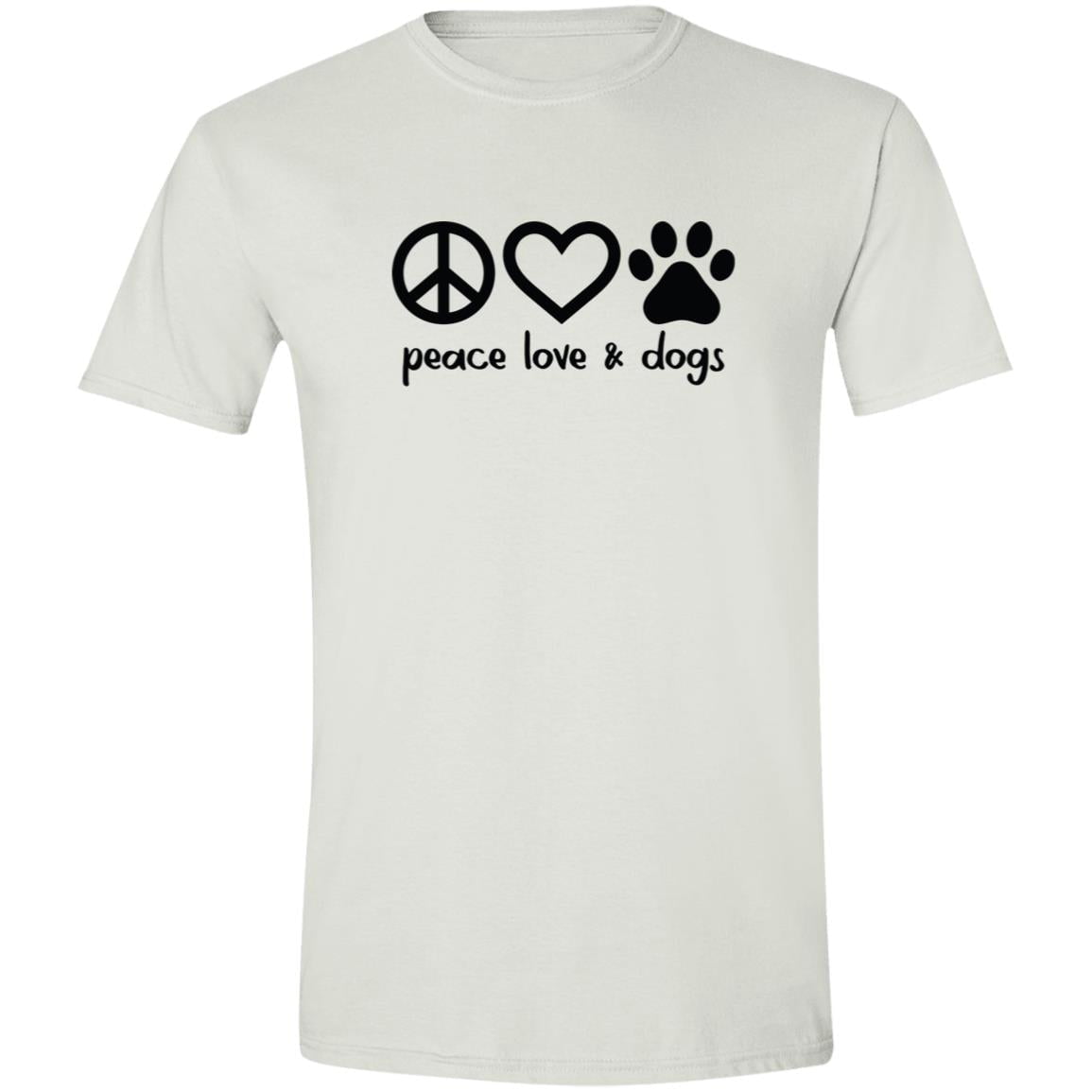 CustomCat T-Shirts White / S Peace, Love & Dogs T-Shirt