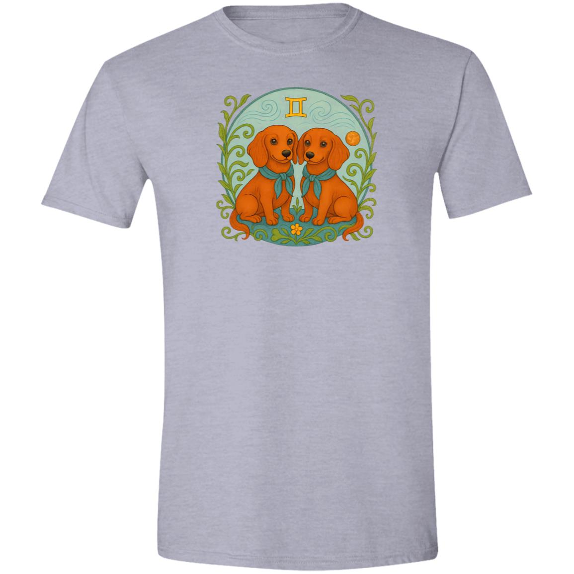 CustomCat T-Shirts Sport Grey / S Gemini Dachshund Zodiac T-Shirt