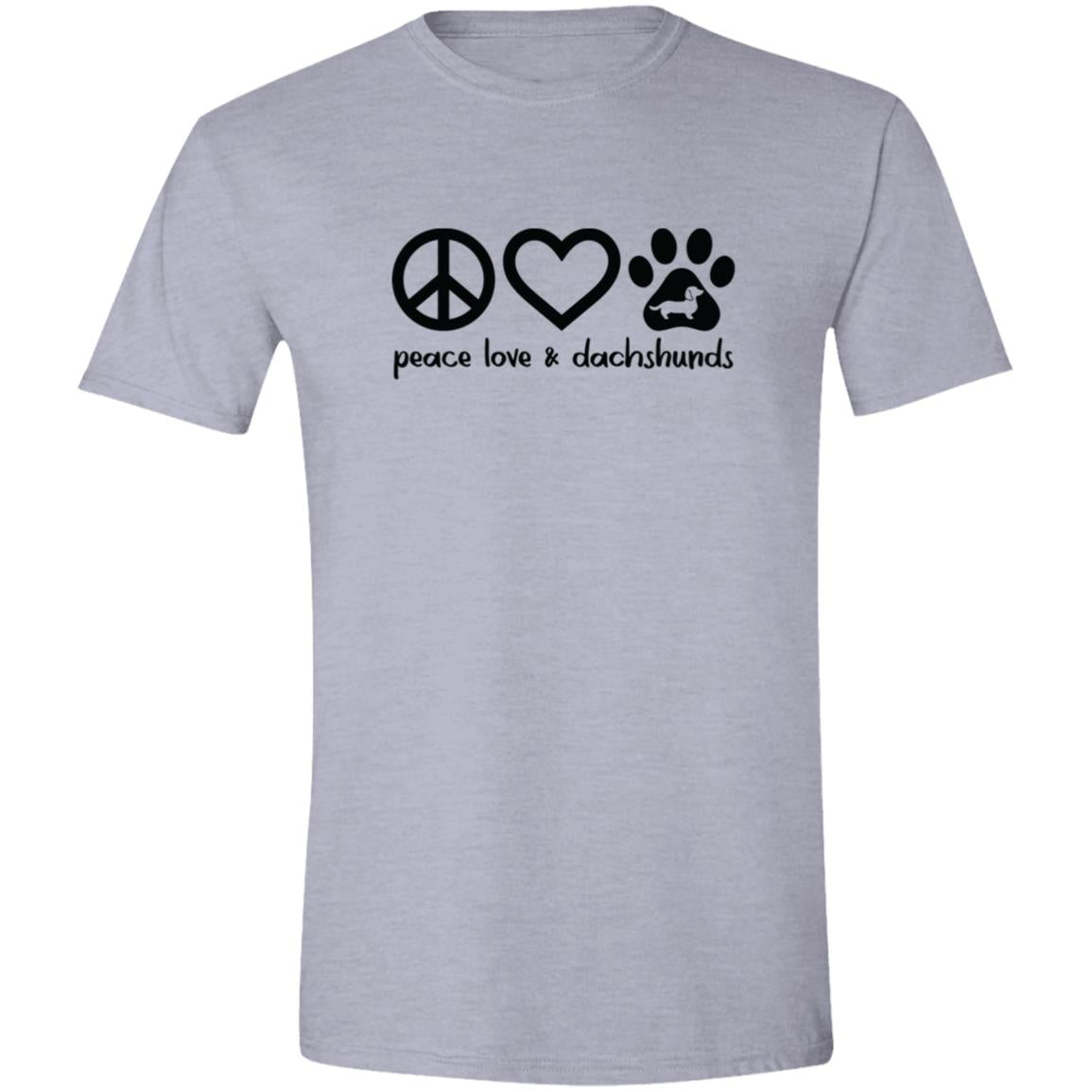 CustomCat T-Shirts Sport Grey / S Peace, Love & Dachshunds T-Shirt