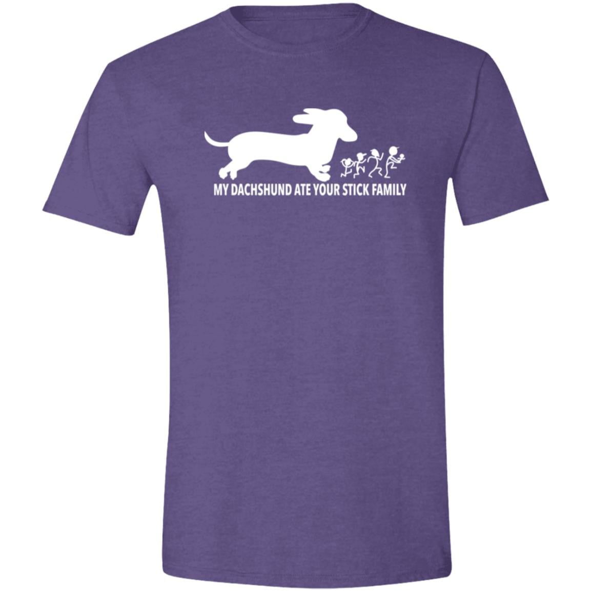 CustomCat T-Shirts Heather Purple / S My Dachshund Ate Your Stick Family T-Shirt