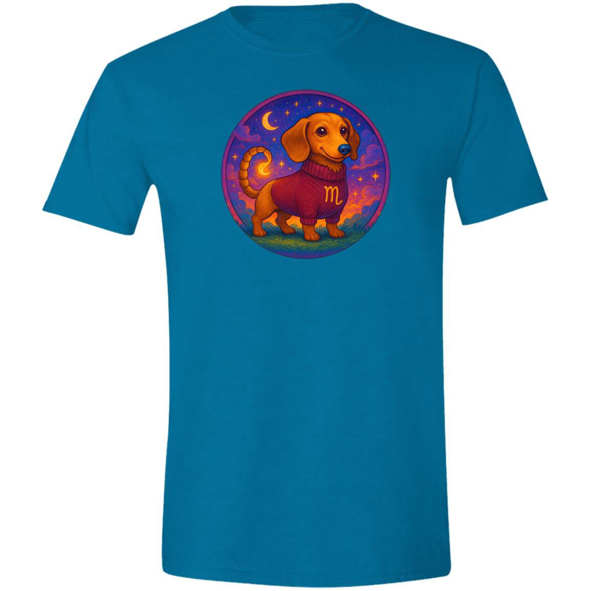 CustomCat T-Shirts Antique Sapphire / S Scorpio Dachshund Zodiac T-Shirt