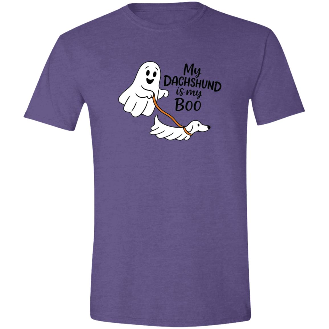 CustomCat Apparel Heather Purple / S My Dachshund Is My Boo T-Shirt