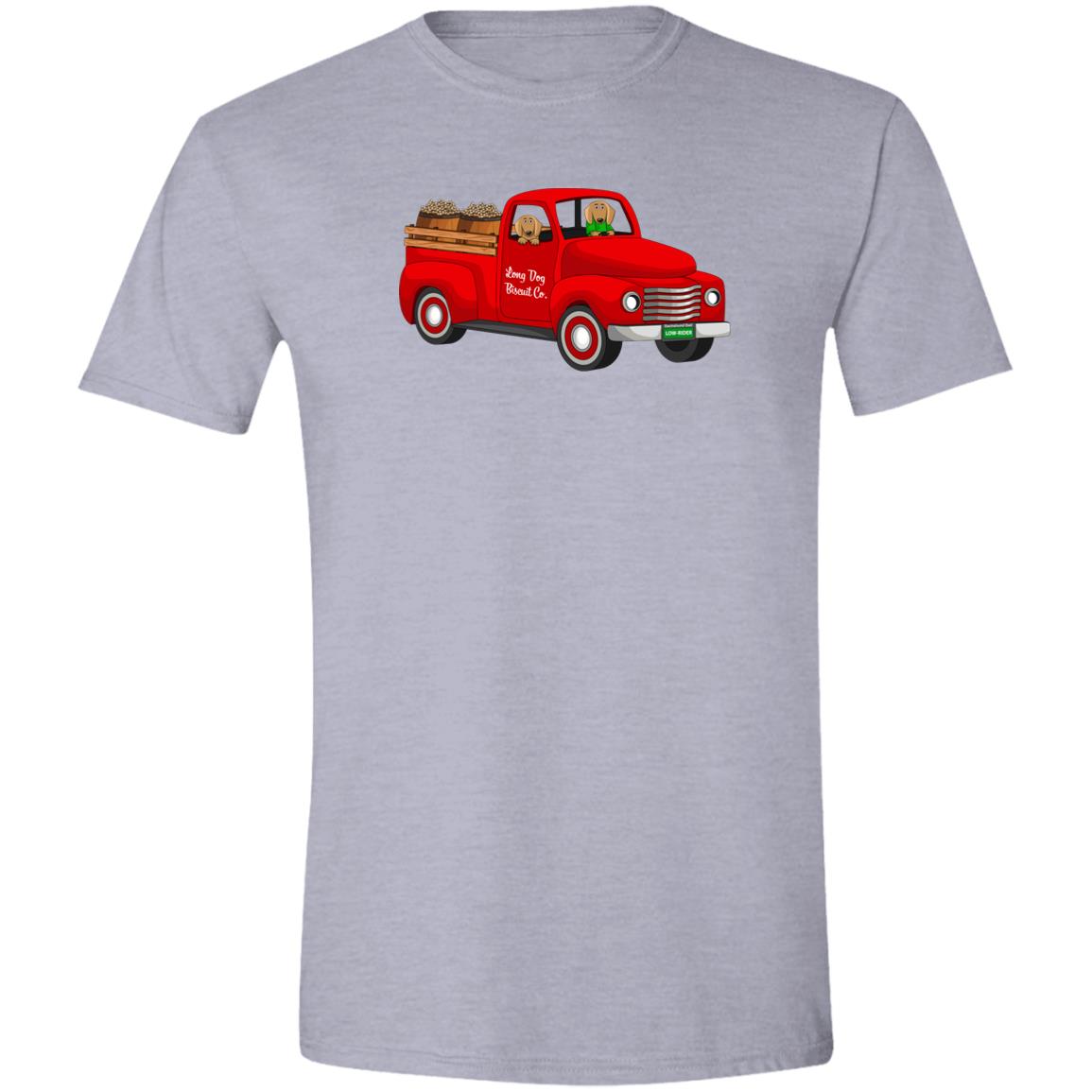 CustomCat T-Shirts Sport Grey / S Long Dog Biscuit Co. Classic Truck T-Shirt – Brown Dachshunds