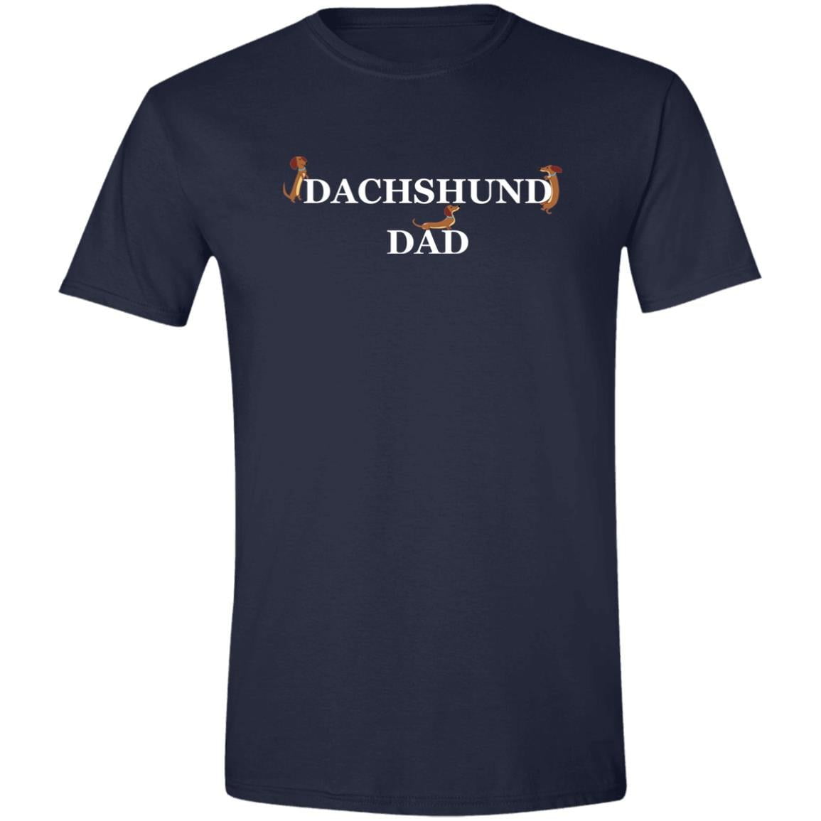 CustomCat Apparel Navy / S Dachshund Dad Playful Loyal Pup T-Shirt
