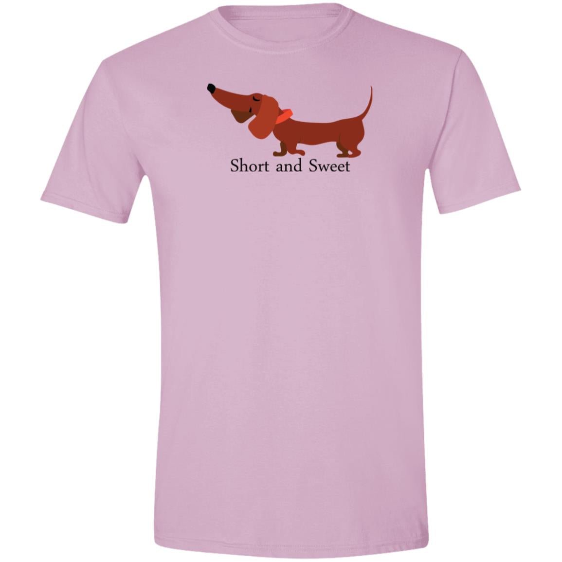 CustomCat T-Shirts Light Blue / S Dachshund Short and Sweet T-Shirt
