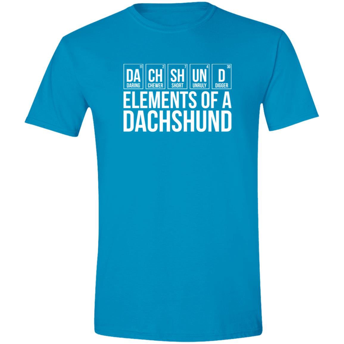 CustomCat T-Shirts Sapphire / S Elements of a Dachshund T-Shirt