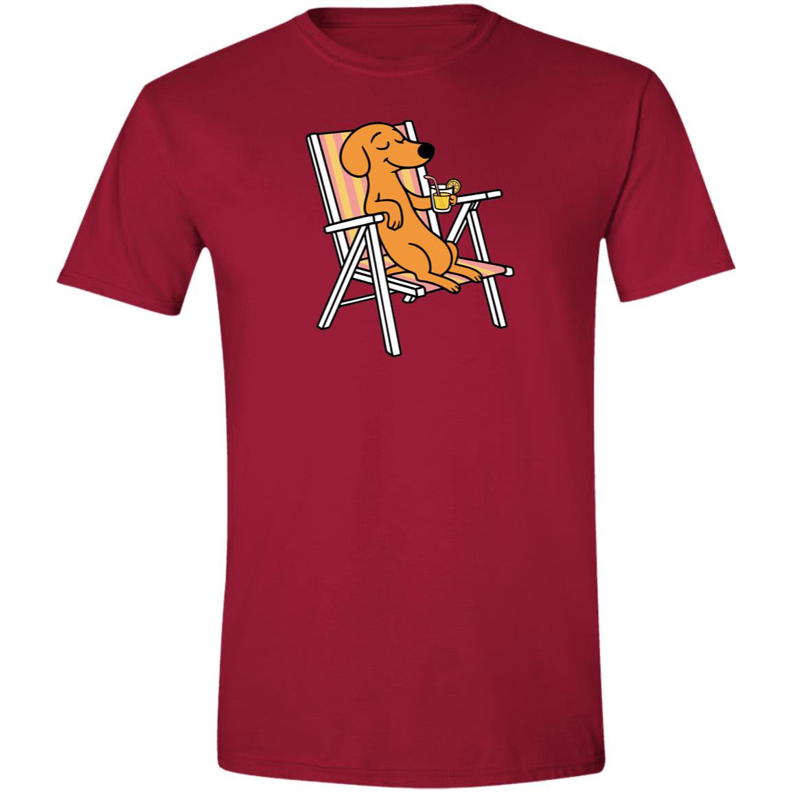 CustomCat T-Shirts Cardinal Red / S Dachshund Paws & Relax T-Shirt