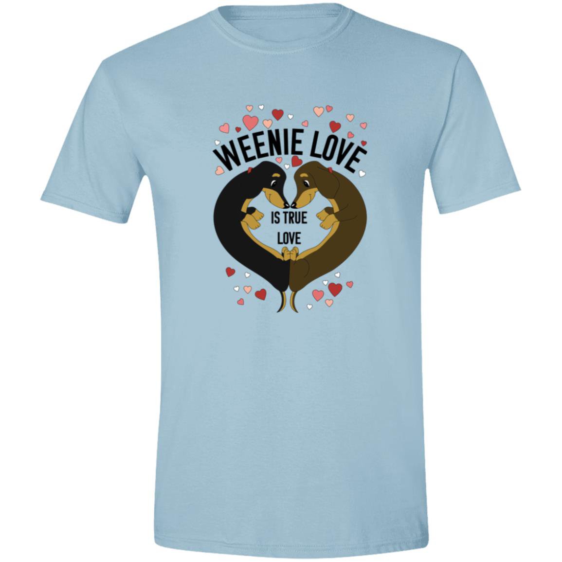 CustomCat T-Shirts Light Blue / S Dachshund Weenie Love T-Shirt