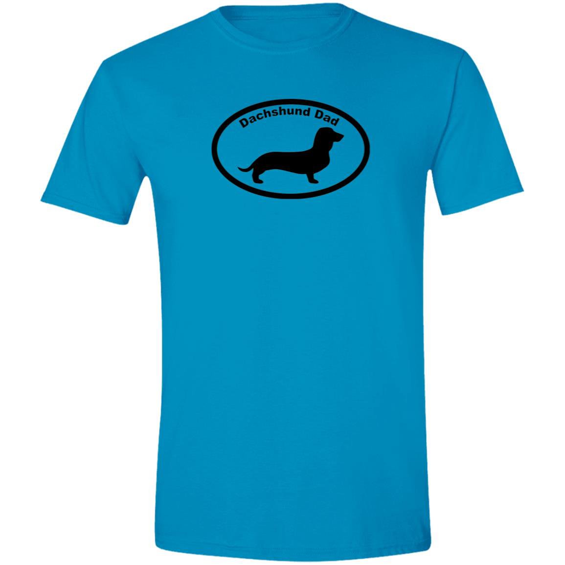 CustomCat T-Shirts Sapphire / S Dachshund Dad Classic Badge T-Shirt