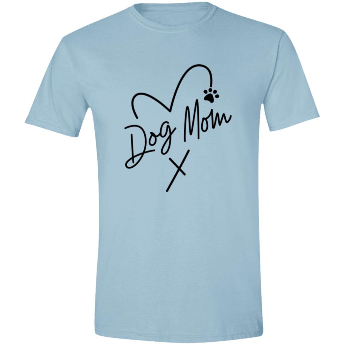 CustomCat Apparel Light Blue / S Dog Mom Heart Paw T-Shirt