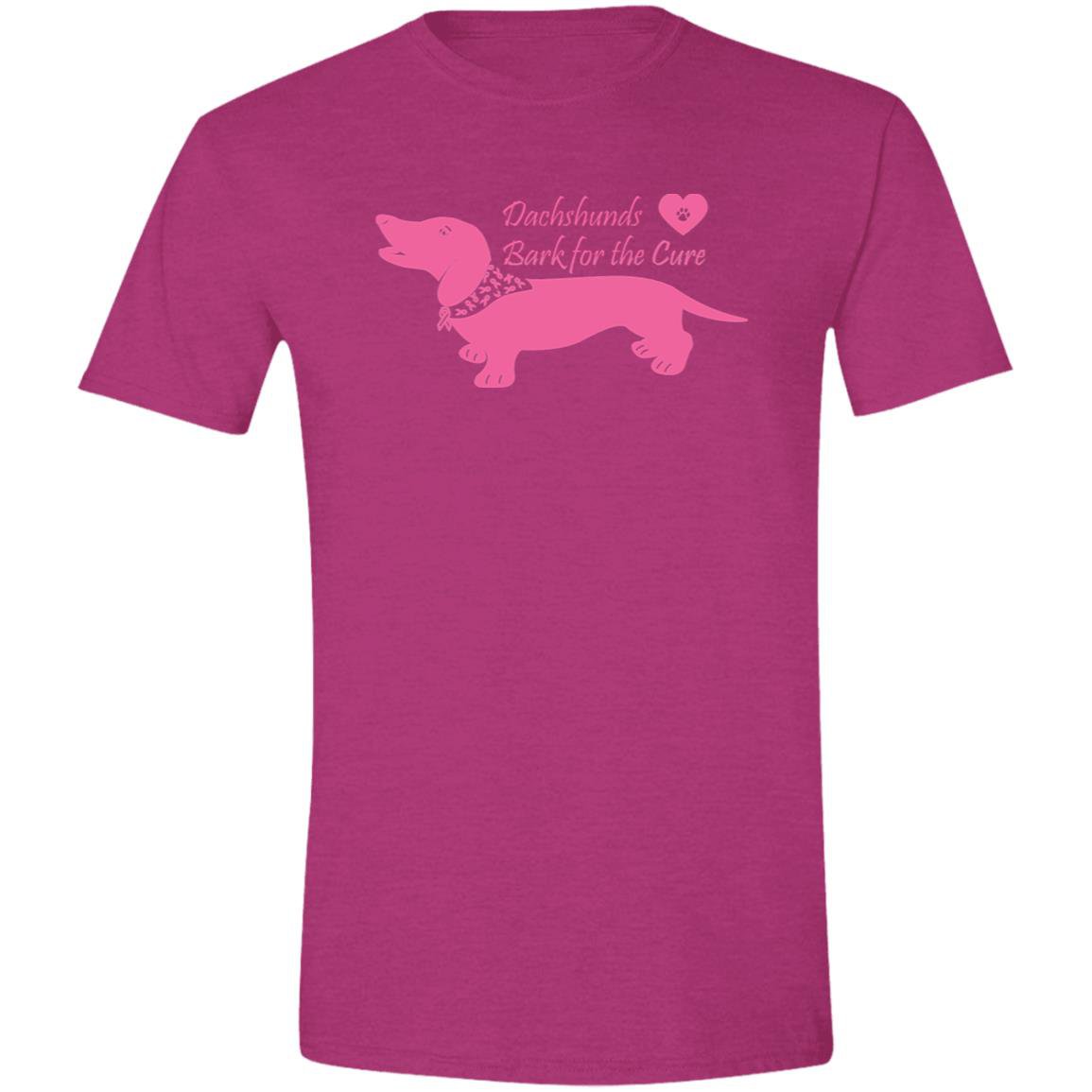 CustomCat T-Shirts Antique Heliconia / S Dachshunds Bark for the Cure T-Shirt