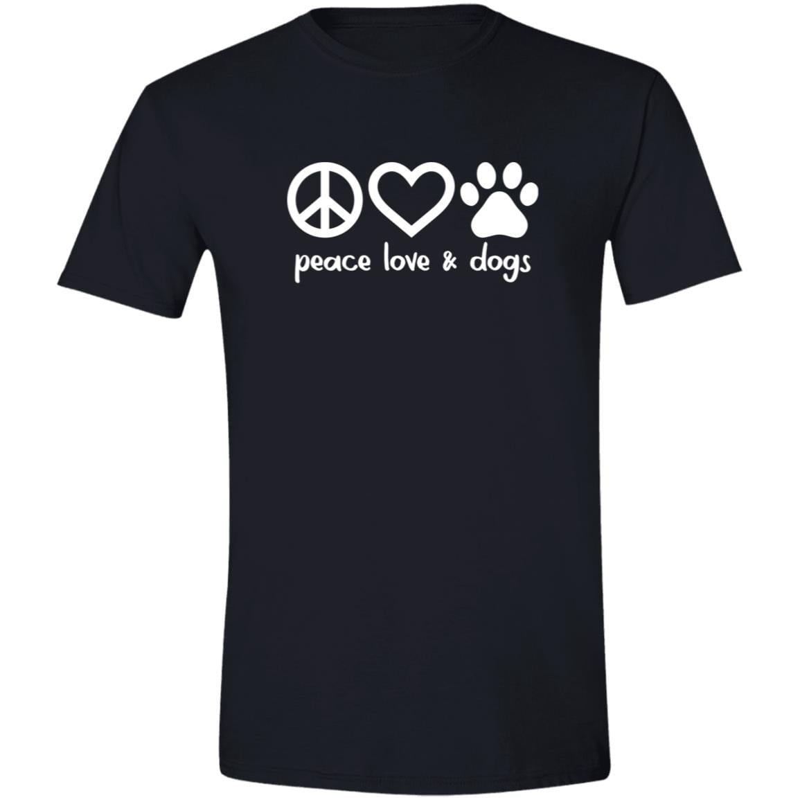 CustomCat T-Shirts Black / S Peace, Love & Dogs T-Shirt