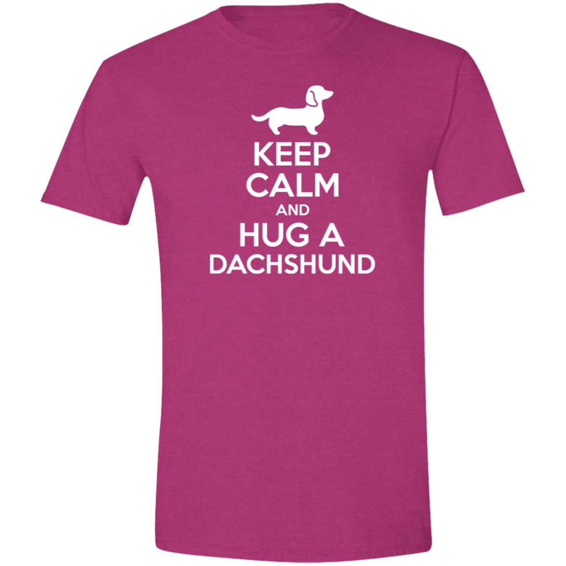CustomCat T-Shirts Antique Heliconia / S Keep Calm and Hug a Dachshund T-Shirt