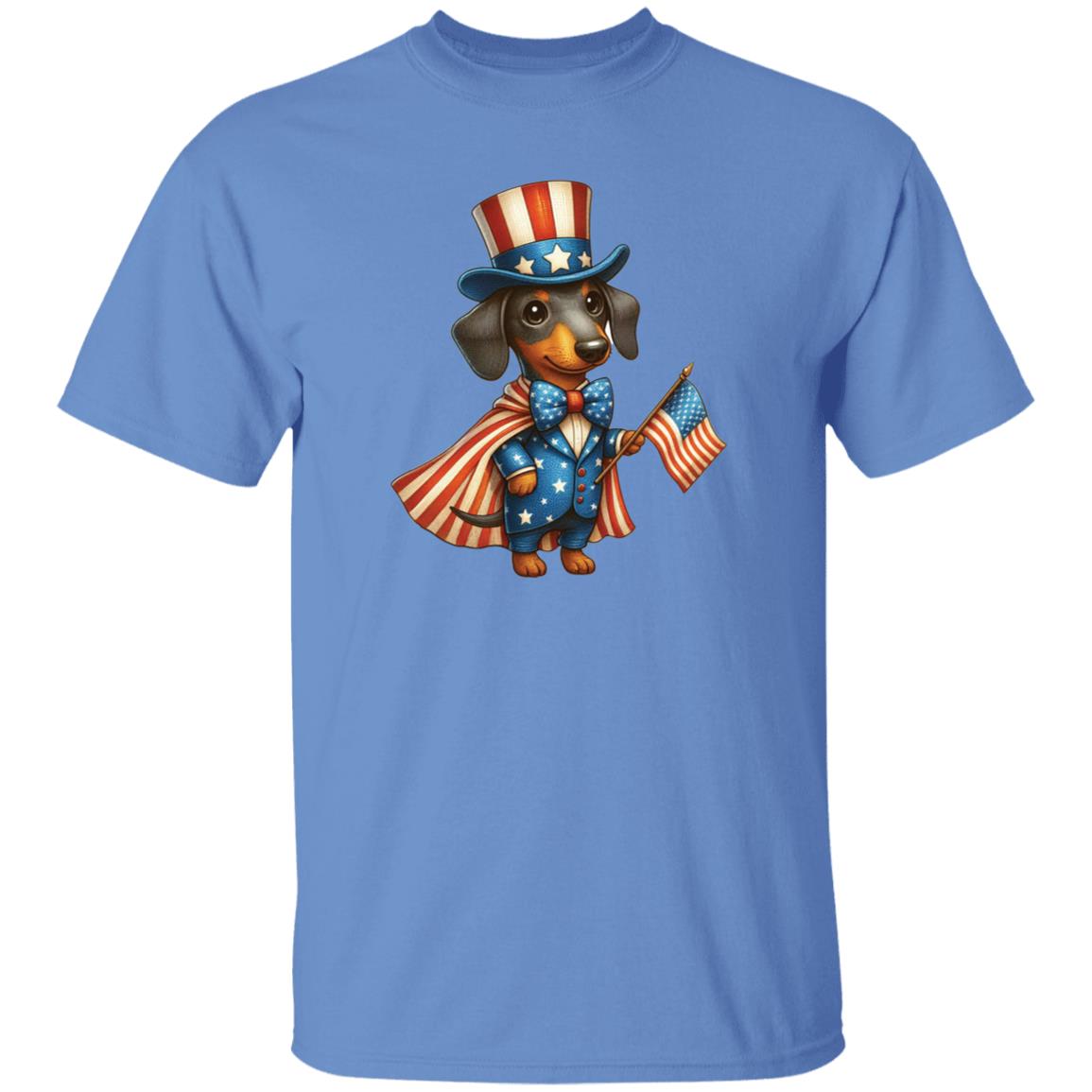 Dachshund Black/Tan Stars & Stripes T-Shirts