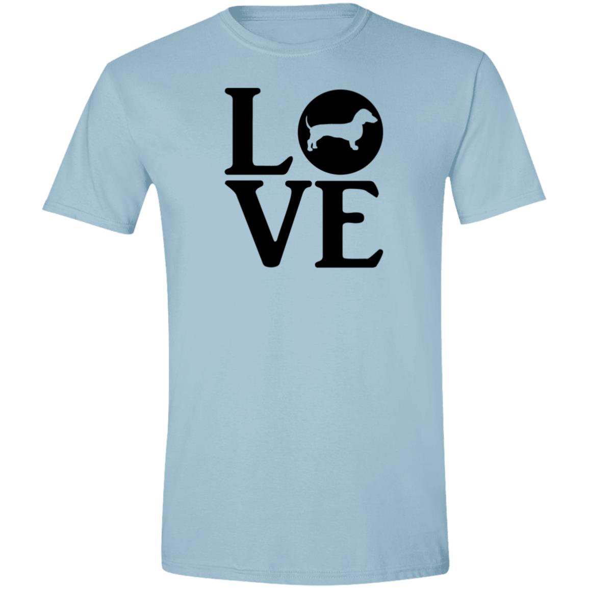 CustomCat Apparel Light Blue / S LOVE Dachshund T-Shirts