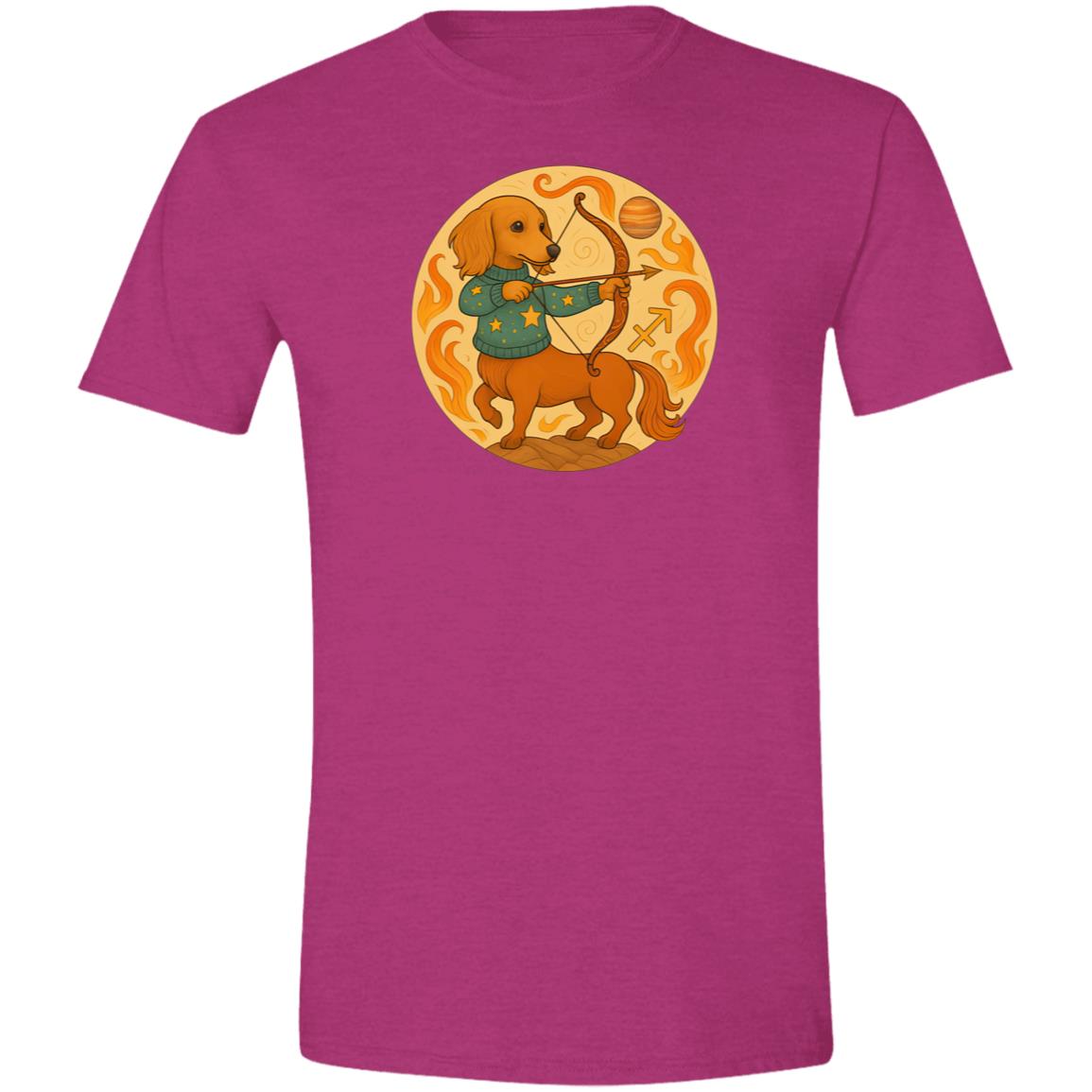 CustomCat T-Shirts Antique Heliconia / S Sagittarius Dachshund Zodiac T-Shirt