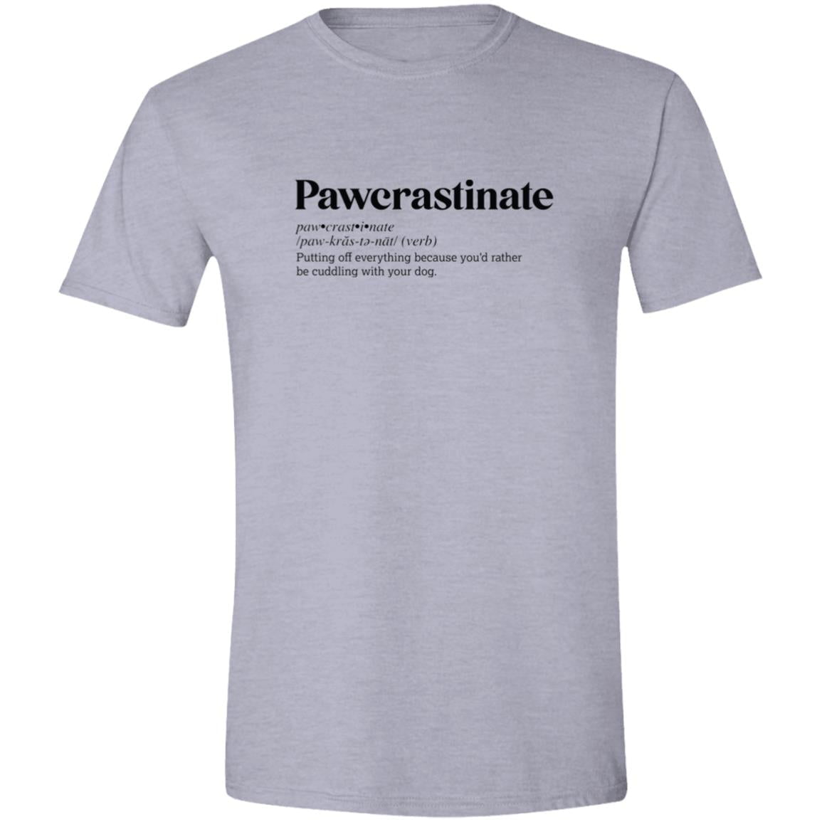 CustomCat T-Shirts Sport Grey / S Pawcrastinate Definition – Funny Dog Dictionary T-Shirt Collection