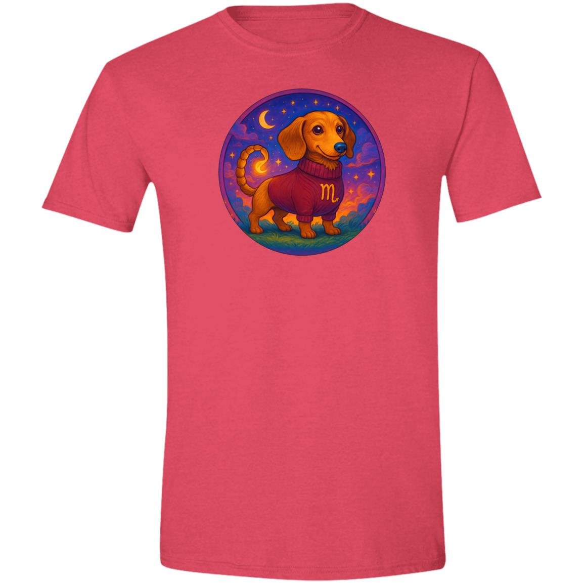 CustomCat T-Shirts Heather Red / S Scorpio Dachshund Zodiac T-Shirt