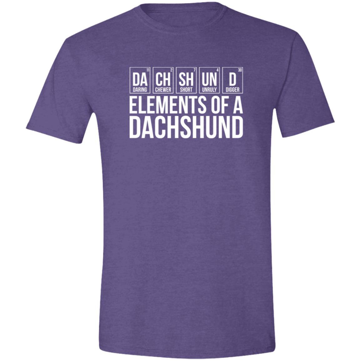CustomCat T-Shirts Heather Purple / S Elements of a Dachshund T-Shirt