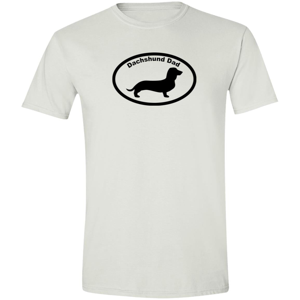 CustomCat T-Shirts White / S Dachshund Dad Classic Badge T-Shirt