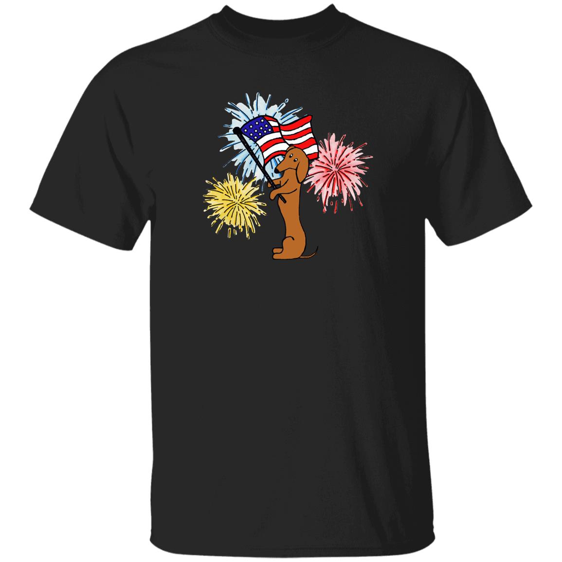 Dachshund Tan Patriotic Celebration Shirts