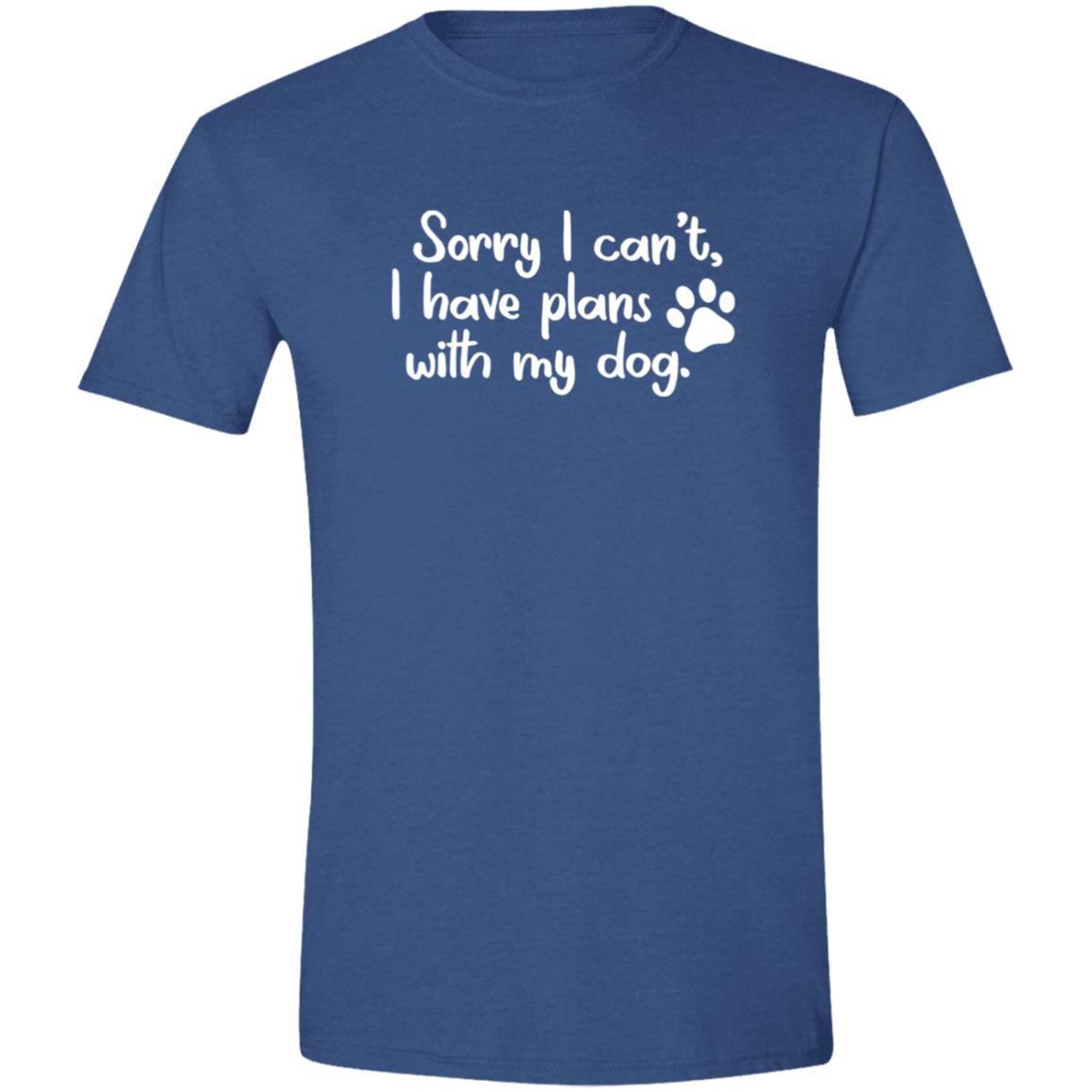 CustomCat T-Shirts Heather Royal / S Sorry I Can’t I Have Plans With My Dog T-Shirt