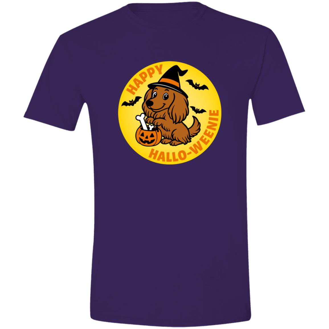 CustomCat T-Shirts Purple / S Dachshund Halloweenie Long Hair Brown/Red T-Shirts