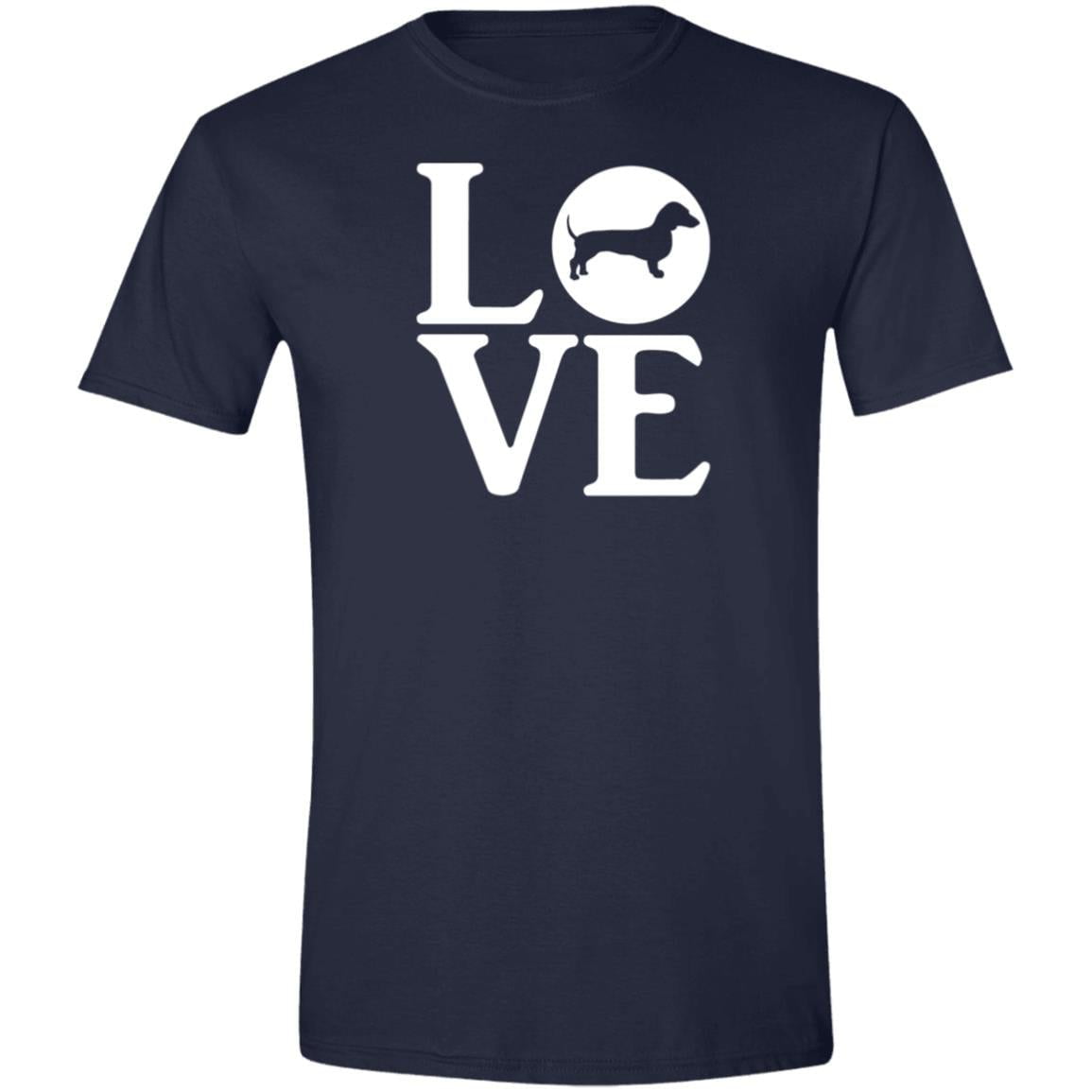 CustomCat Apparel Navy / S LOVE Dachshund T-Shirts