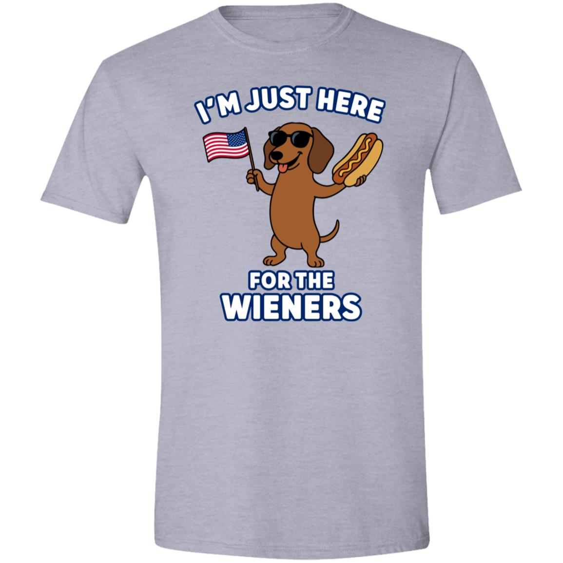 CustomCat T-Shirts Sport Grey / X-Small I’m Just Here for the Wieners T-Shirt