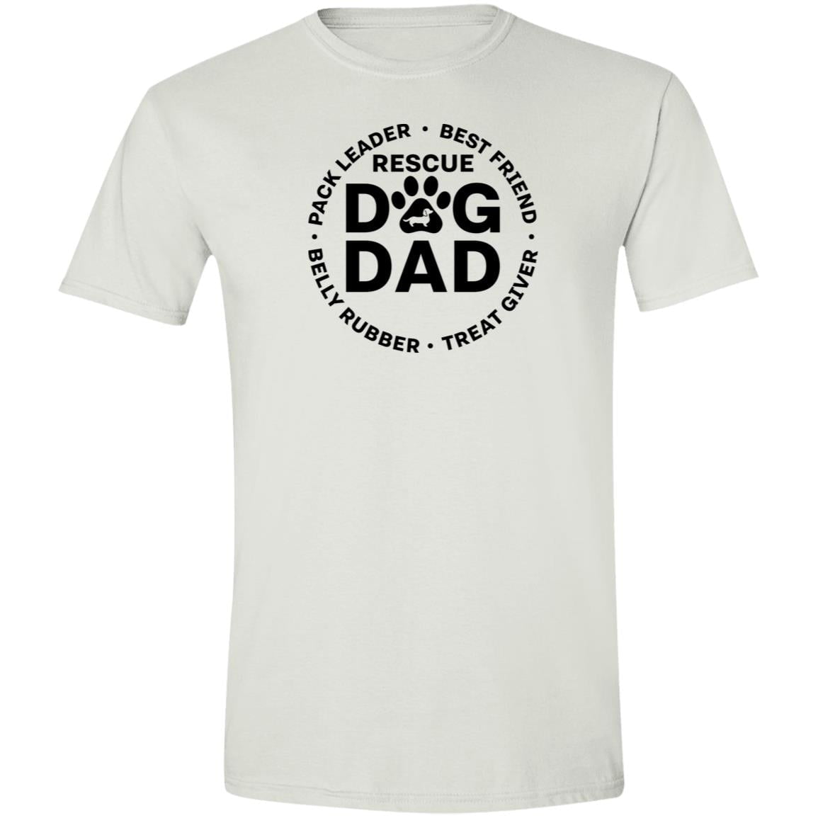 CustomCat Apparel White / S Rescue Dog Dad T-Shirt