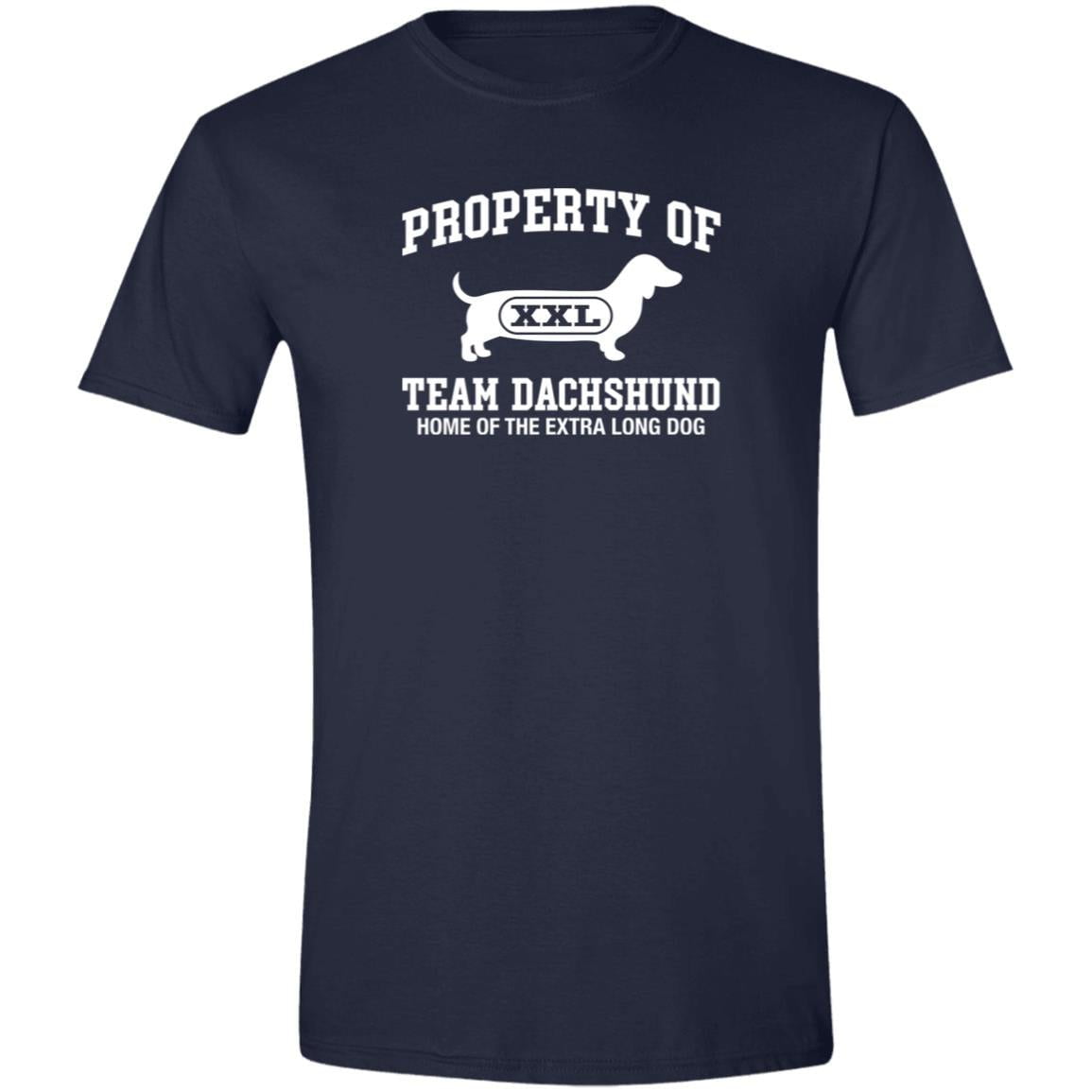CustomCat Apparel Navy / S Team Dachshund T-Shirt