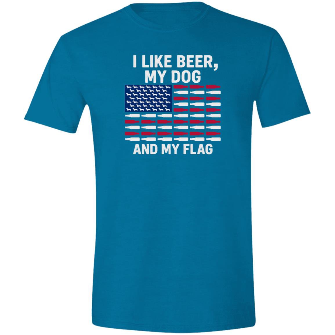CustomCat T-Shirts Black / X-Small I Like Beer, My Dog, and My Flag (Dachshunds) T-Shirt