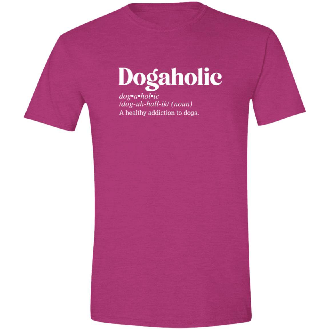 CustomCat T-Shirts Antique Heliconia / S Dogaholic Definition – Funny Dog Dictionary T-Shirt Collection