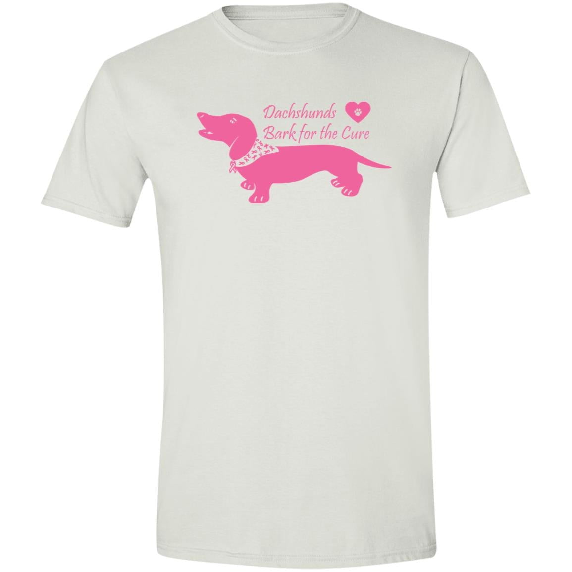 CustomCat T-Shirts White / X-Small Dachshunds Bark for the Cure T-Shirt